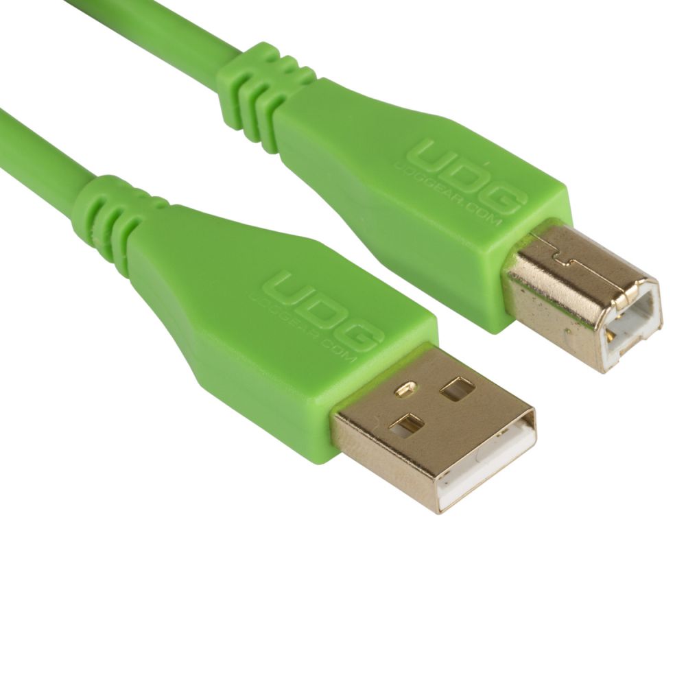 UDG Ultimate USB2 Cable A-B Green Straight 1m