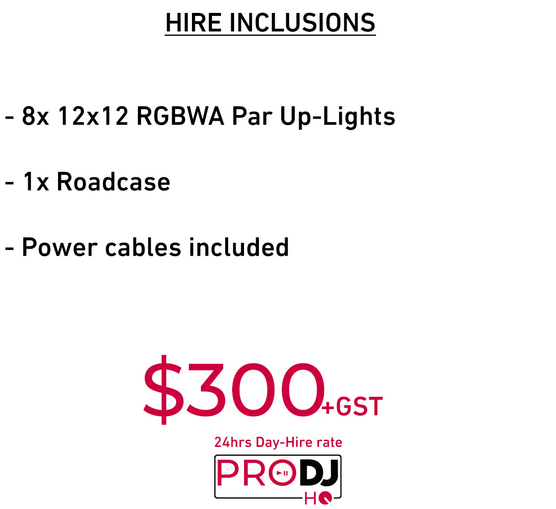 Wash / Ambient Up-Lights (8x) hire