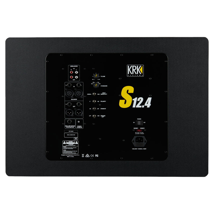 KRK S12.4 Powered 12" Studio Monitor Subwoofer