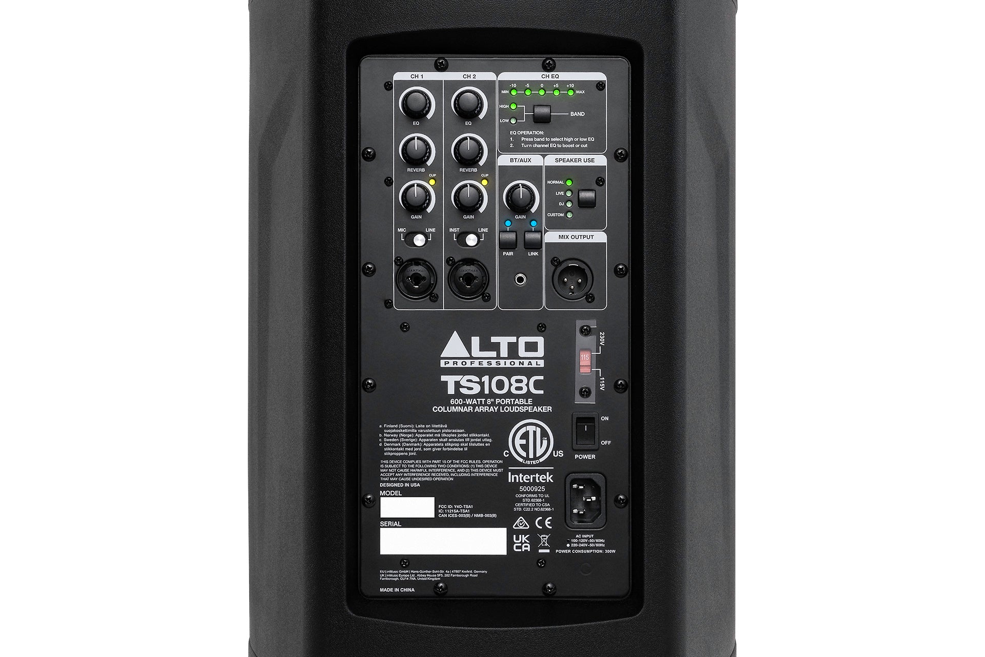 Alto Professional - TS108C - Portable Column Array PA Speaker w/ DSP & Bluetooth