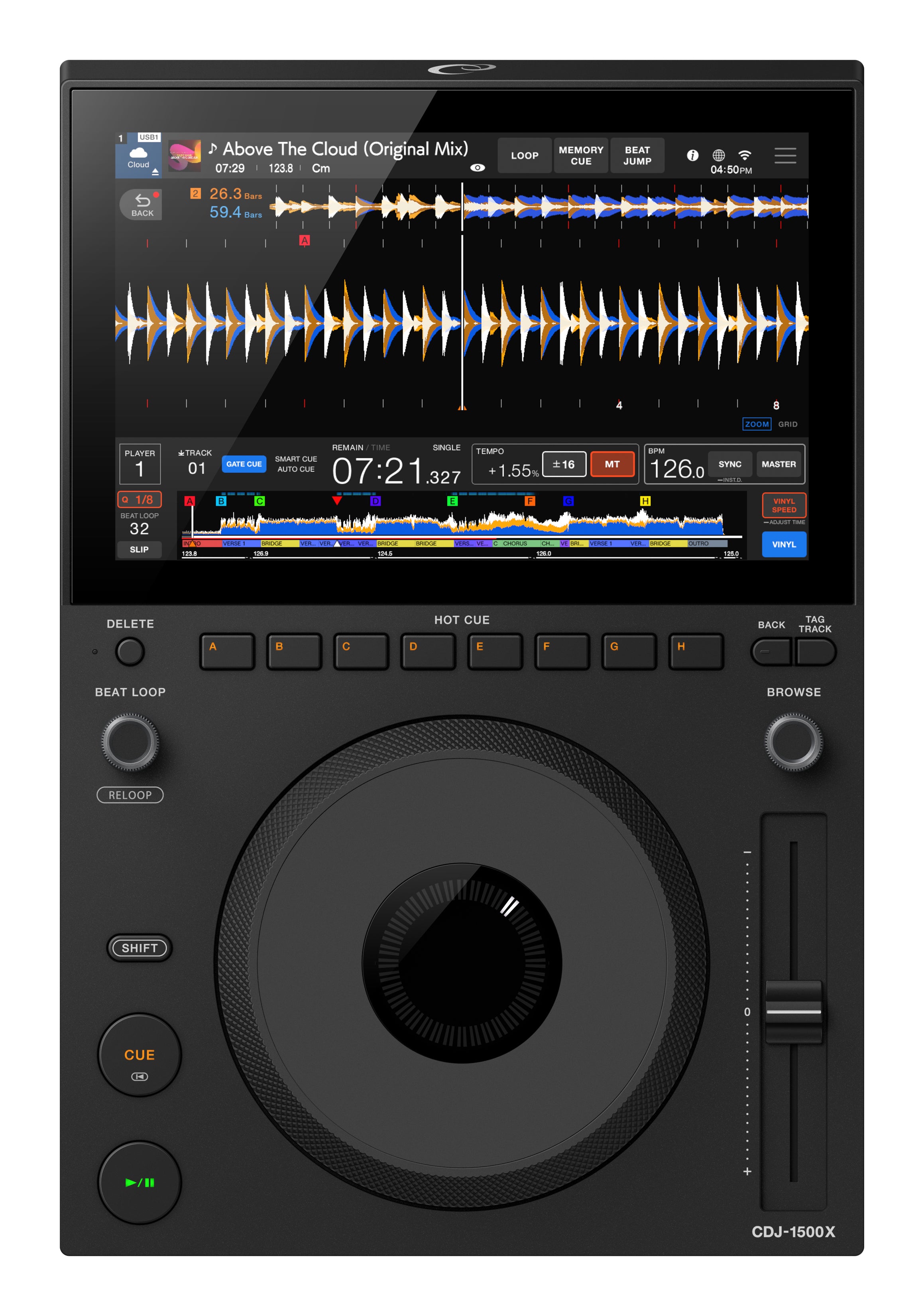 AlphaTheta CDJ-1500X Professional Digital Media Player – Black