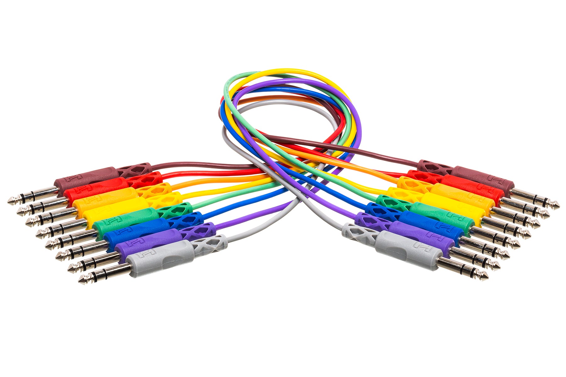 The Hosa CSS845 Balanced Patch Cables, 1/4 In TRS To Same, 1.5 Ft / 0.45M