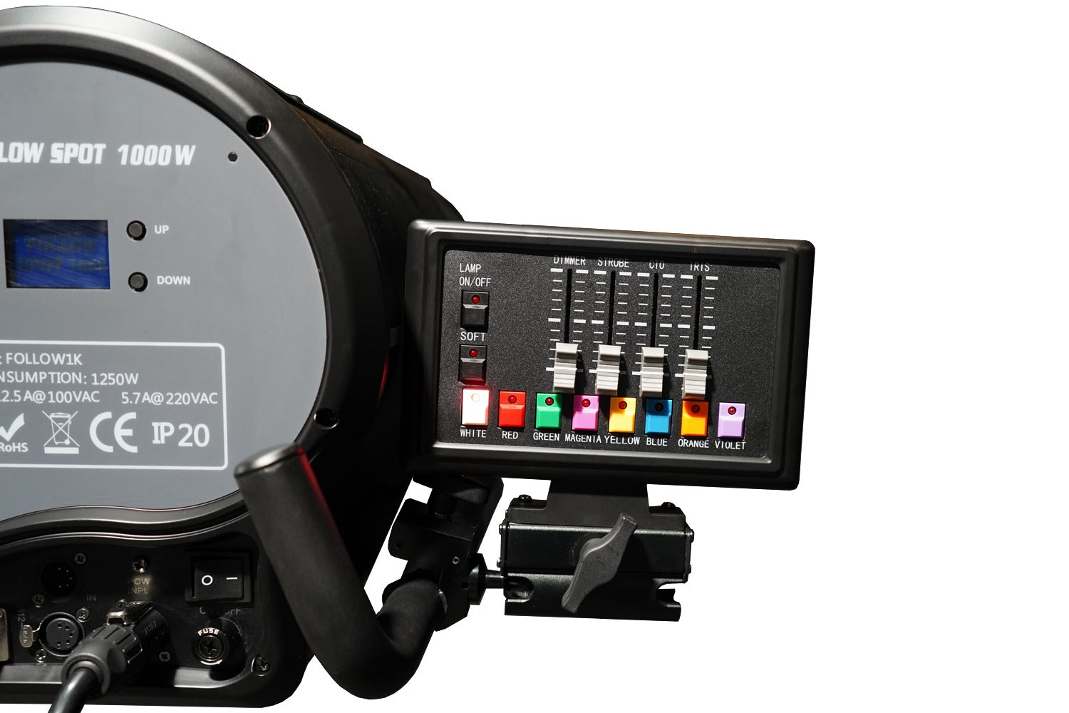 Event Lighting FOLLOW1K - 1000W LED Followspot with Stand and Road Case