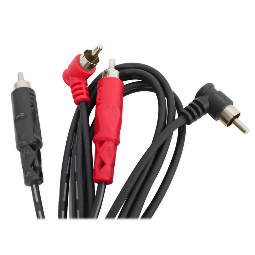 Hosa CRA202R Stereo Interconnect, Dual RCA To Dual Right-Angle RCA, 2 M