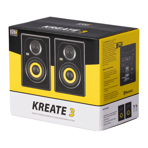 KRK Kreate 3 Active 3" Two-Way Studio Bluetooth Monitors (Pair)