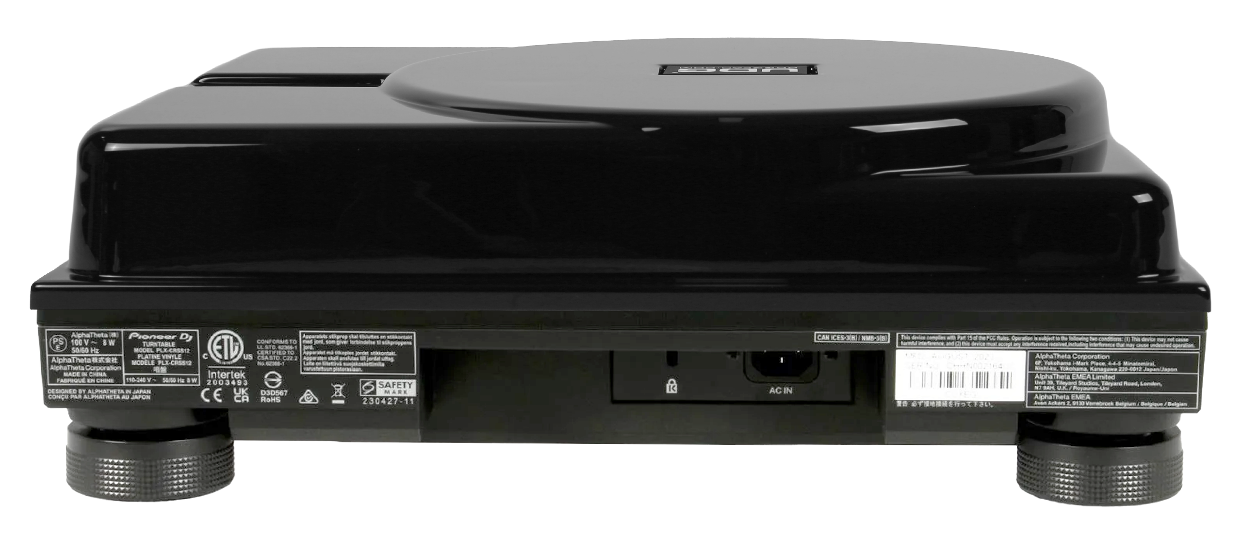 UDG Ultimate TURNTABLE Technics SL-1200 / Pioneer PLX-CRSS12 Equipment Cover Black - U94115BL