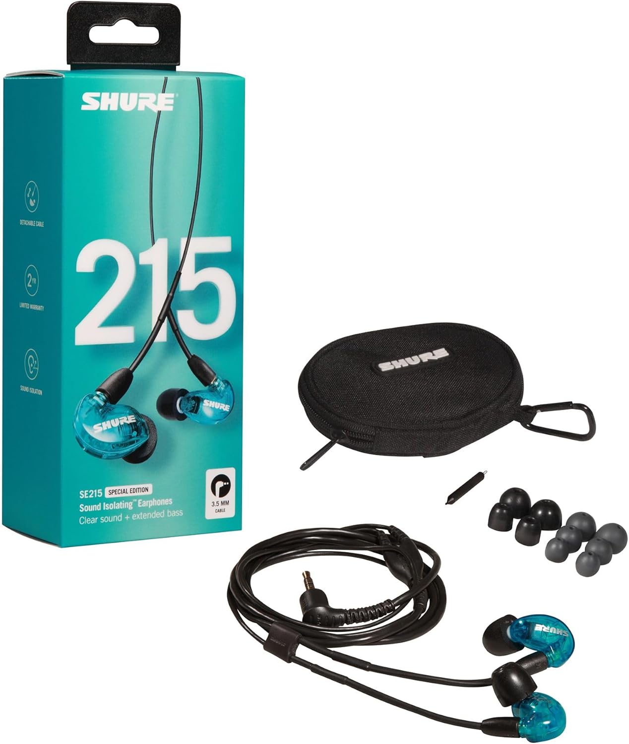 Shure SE215 Sound Isolating Earphones Special Edition Blue