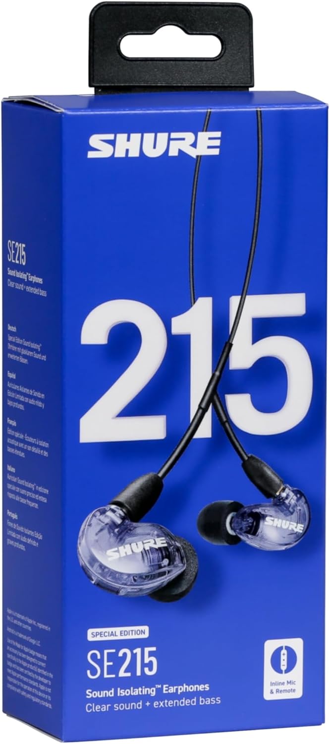Shure SE215 Sound Isolating Earphones Special Edition Purple