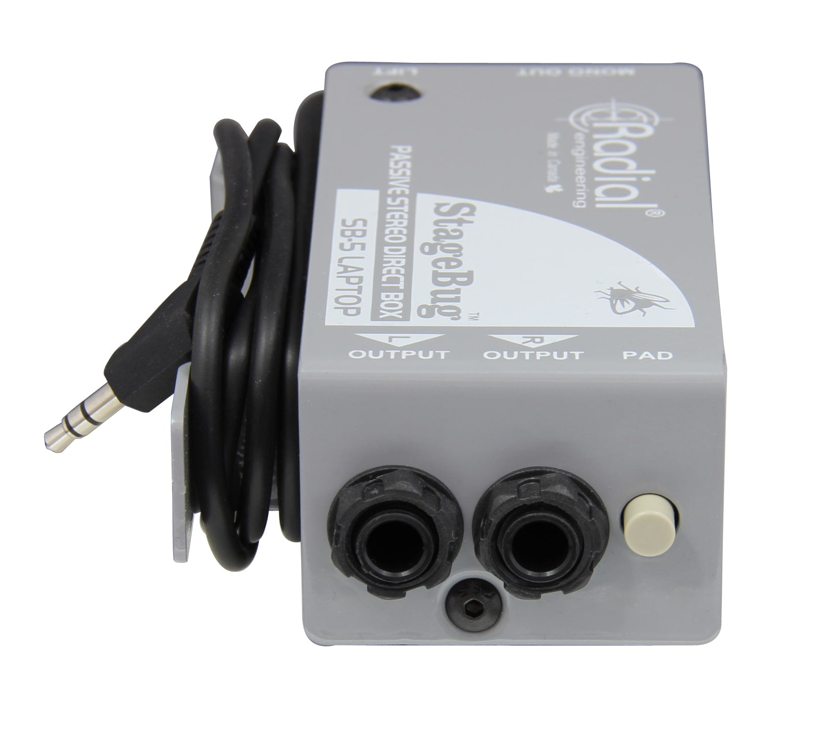 Radial SB-5 - StageBug - Passive Stereo Direct Box For Laptops & Mobile Devices